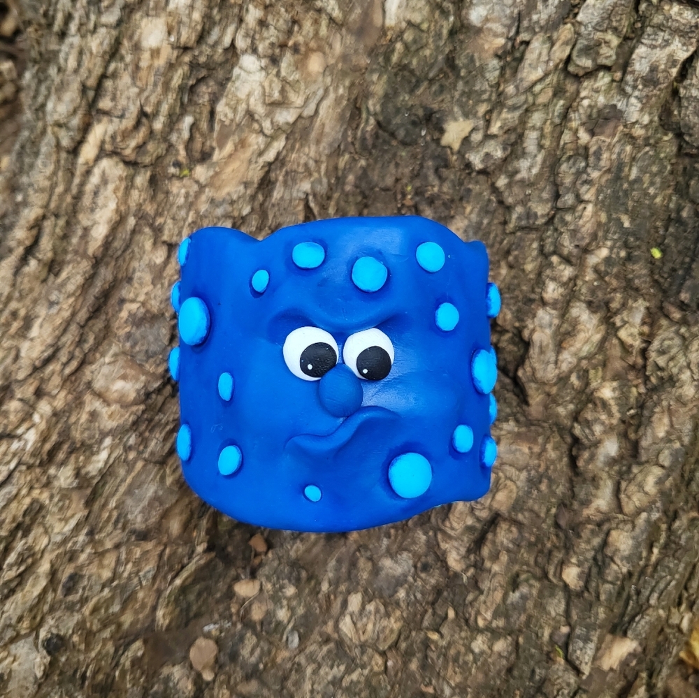 🗨💙Blue Dots 💙 Face Funy💙 Bracelet Cuff